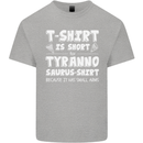 Tyrannosaurus Rex Dinosaur T-Rex Funny Mens Cotton T-Shirt Tee Top Sports Grey