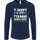 Tyrannosaurus Rex Dinosaur T-Rex Funny Mens Long Sleeve T-Shirt Navy Blue