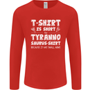 Tyrannosaurus Rex Dinosaur T-Rex Funny Mens Long Sleeve T-Shirt Red