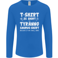Tyrannosaurus Rex Dinosaur T-Rex Funny Mens Long Sleeve T-Shirt Royal Blue