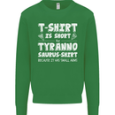 Tyrannosaurus Rex Dinosaur T-Rex Funny Mens Sweatshirt Jumper Irish Green