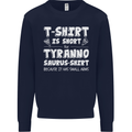 Tyrannosaurus Rex Dinosaur T-Rex Funny Mens Sweatshirt Jumper Navy Blue