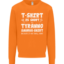 Tyrannosaurus Rex Dinosaur T-Rex Funny Mens Sweatshirt Jumper Orange