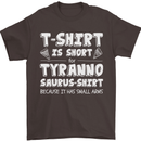 Tyrannosaurus Rex Dinosaur T-Rex Funny Mens T-Shirt 100% Cotton Dark Chocolate