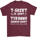 Tyrannosaurus Rex Dinosaur T-Rex Funny Mens T-Shirt 100% Cotton Maroon