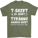 Tyrannosaurus Rex Dinosaur T-Rex Funny Mens T-Shirt 100% Cotton Military Green