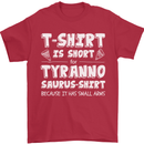Tyrannosaurus Rex Dinosaur T-Rex Funny Mens T-Shirt 100% Cotton Red