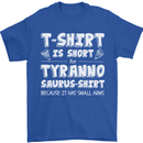 Tyrannosaurus Rex Dinosaur T-Rex Funny Mens T-Shirt 100% Cotton Royal Blue