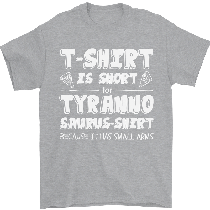 Tyrannosaurus Rex Dinosaur T-Rex Funny Mens T-Shirt 100% Cotton Sports Grey