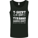 Tyrannosaurus Rex Dinosaur T-Rex Funny Mens Vest Tank Top Black