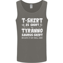 Tyrannosaurus Rex Dinosaur T-Rex Funny Mens Vest Tank Top Charcoal