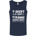 Tyrannosaurus Rex Dinosaur T-Rex Funny Mens Vest Tank Top Navy Blue