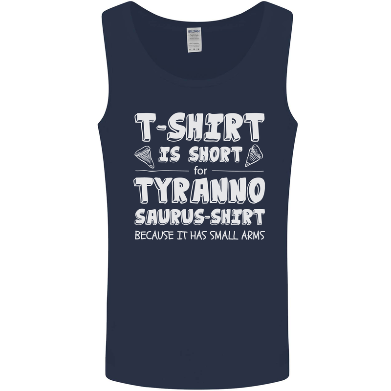 Tyrannosaurus Rex Dinosaur T-Rex Funny Mens Vest Tank Top Navy Blue