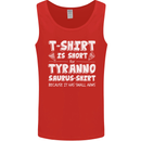 Tyrannosaurus Rex Dinosaur T-Rex Funny Mens Vest Tank Top Red