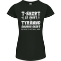 Tyrannosaurus Rex Dinosaur T-Rex Funny Womens Petite Cut T-Shirt Black