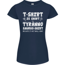 Tyrannosaurus Rex Dinosaur T-Rex Funny Womens Petite Cut T-Shirt Navy Blue