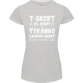 Tyrannosaurus Rex Dinosaur T-Rex Funny Womens Petite Cut T-Shirt Sports Grey