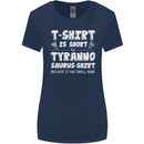 Tyrannosaurus Rex Dinosaur T-Rex Funny Womens Wider Cut T-Shirt Navy Blue