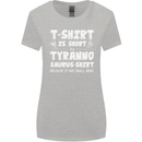Tyrannosaurus Rex Dinosaur T-Rex Funny Womens Wider Cut T-Shirt Sports Grey