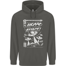 UFO's Attack! Aliens Out of Space Childrens Kids Hoodie Storm Grey