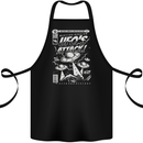 UFO's Attack! Aliens Out of Space Cotton Apron 100% Organic Black