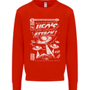 UFO's Attack! Aliens Out of Space Kids Sweatshirt Jumper Bright Red