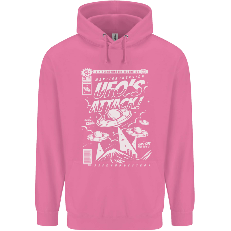UFO's Attack! Aliens Out of Space Mens 80% Cotton Hoodie Azelea