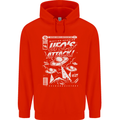 UFO's Attack! Aliens Out of Space Mens 80% Cotton Hoodie Bright Red