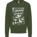 UFO's Attack! Aliens Out of Space Mens Sweatshirt Jumper Forest Green