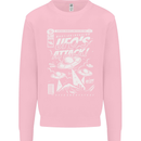 UFO's Attack! Aliens Out of Space Mens Sweatshirt Jumper Light Pink