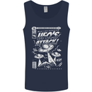 UFO's Attack! Aliens Out of Space Mens Vest Tank Top Navy Blue