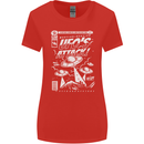 UFO's Attack! Aliens Out of Space Womens Wider Cut T-Shirt Red