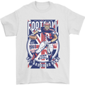 UK American Football Player Mens T-Shirt Cotton Gildan White