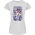 UK American Football Player Womens Petite Cut T-Shirt White