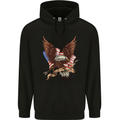 USA Eagle Flag America Patriotic July 4th Childrens Kids Hoodie Black