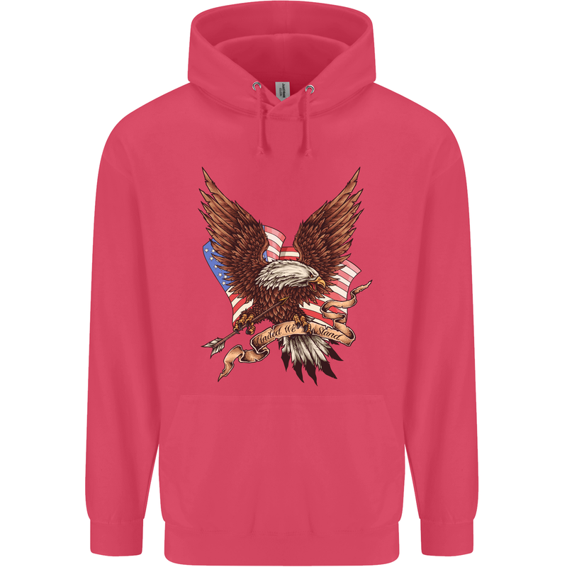 USA Eagle Flag America Patriotic July 4th Childrens Kids Hoodie Heliconia