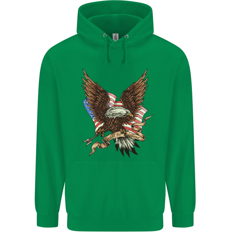 USA Eagle Flag America Patriotic July 4th Childrens Kids Hoodie Irish Green