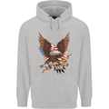 USA Eagle Flag America Patriotic July 4th Childrens Kids Hoodie Sports Grey