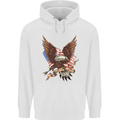 USA Eagle Flag America Patriotic July 4th Childrens Kids Hoodie White