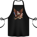 USA Eagle Flag America Patriotic July 4th Cotton Apron 100% Organic Black