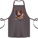 USA Eagle Flag America Patriotic July 4th Cotton Apron 100% Organic Dark Grey