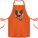 USA Eagle Flag America Patriotic July 4th Cotton Apron 100% Organic Orange