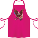 USA Eagle Flag America Patriotic July 4th Cotton Apron 100% Organic Pink