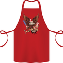USA Eagle Flag America Patriotic July 4th Cotton Apron 100% Organic Red