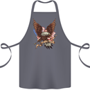 USA Eagle Flag America Patriotic July 4th Cotton Apron 100% Organic Steel