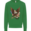 USA Eagle Flag America Patriotic July 4th Kids Sweatshirt Jumper Irish Green