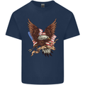USA Eagle Flag America Patriotic July 4th Kids T-Shirt Childrens Navy Blue