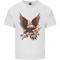 USA Eagle Flag America Patriotic July 4th Kids T-Shirt Childrens White