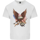 USA Eagle Flag America Patriotic July 4th Kids T-Shirt Childrens White