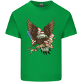 USA Eagle Flag America Patriotic July 4th Mens Cotton T-Shirt Tee Top Irish Green
